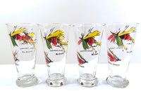Load image into Gallery viewer, Vintage Fly Fishing Lures Pilsner Glasses (Set of 4)
