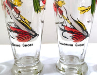 Load image into Gallery viewer, Vintage Fly Fishing Lures Pilsner Glasses (Set of 4)
