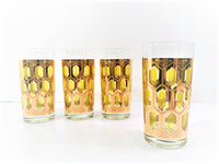 Load image into Gallery viewer, Hollywood Regency 22-Karat Gold and Green Highball Glasses (Set of 4)
