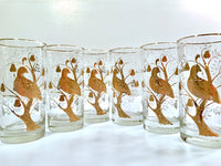 Load image into Gallery viewer, Vintage Golden Partridge In A Pear Tree Glasses (Set of 6)
