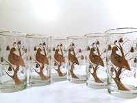 Load image into Gallery viewer, Vintage Golden Partridge In A Pear Tree Glasses (Set of 6)
