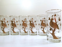 Load image into Gallery viewer, Vintage Golden Partridge In A Pear Tree Glasses (Set of 6)
