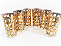 Load image into Gallery viewer, Capri of California Signed Mid-Century Golden Honeycomb Glasses (Set of 6)
