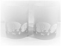 Load image into Gallery viewer, Georges Briard Signed Mid-Century Frosted Hippopotamus Double Old Fashion Glasses (Set of 2)
