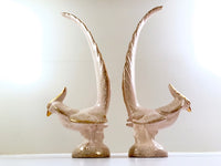 Load image into Gallery viewer, Mid-Century Pink and Gold Console Birds
