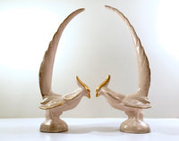 Load image into Gallery viewer, Mid-Century Pink and Gold Console Birds
