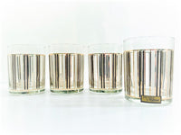 Load image into Gallery viewer, Culver Signed Mid-Century Pinstripes Double Old Fashion Glasses (Set of 4)
