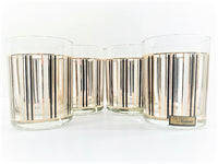 Load image into Gallery viewer, Culver Signed Mid-Century Pinstripes Double Old Fashion Glasses (Set of 4)
