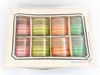 Load image into Gallery viewer, Libbey Mid-Century Frosted Retro Stripe Glasses (Set of 8)
