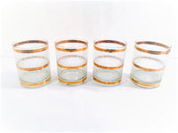 Load image into Gallery viewer, Culver Mid-Century 22-Karat Gold Icicle Double Old Fashion Glasses (Set of 4)
