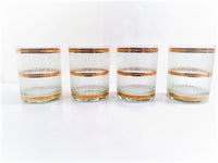 Load image into Gallery viewer, Culver Mid-Century 22-Karat Gold Icicle Double Old Fashion Glasses (Set of 4)
