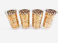 Load image into Gallery viewer, Georges Briard Signed 22-Karat Gold Spanish Scroll Highball Glasses (Set of 4)
