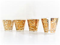 Load image into Gallery viewer, Georges Briard Signed 22-Karat Gold Spanish Scroll Glasses (Set of 4)
