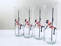 Load image into Gallery viewer, Libbey Glass Mid-Century Tiny Dancer Tall Collins Glasses (Set of 4)
