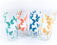 Load image into Gallery viewer, Libbey Vintage Summertime Butterfly Tall Collins Glasses (Set of 4)
