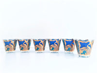 Load image into Gallery viewer, Georges Briard Signed Mid-Century Art Nouveau Old Fashion Glasses (Set of 6)
