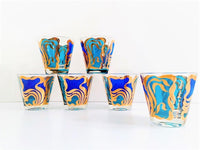 Load image into Gallery viewer, Georges Briard Signed Mid-Century Art Nouveau Old Fashion Glasses (Set of 6)
