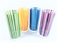 Load image into Gallery viewer, Mid-Century Retro Ocean Stripe Tall Collins Glasses (Set of 4)
