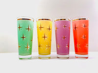 Load image into Gallery viewer, Bartlett Collins Mid-Century Atomic North Star Tall Collins Cocktail Glasses (Set of 4)
