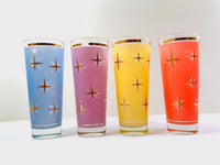 Load image into Gallery viewer, Bartlett Collins Mid-Century Atomic North Star Tall Collins Cocktail Glasses (Set of 4)
