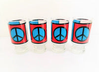Load image into Gallery viewer, Retro Peace, Brotherhood and Freedom Glasses (Set of 4)
