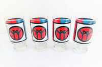 Load image into Gallery viewer, Retro Peace, Brotherhood and Freedom Glasses (Set of 4)

