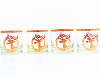Load image into Gallery viewer, Culver Signed Mid-Century Rudolph The Red Nose Reindeer Old Fashion Glasses (Set of 4)
