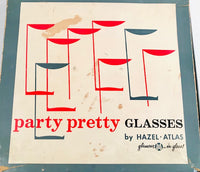 Load image into Gallery viewer, Hazel Atlas Mid-Century Black and Gold Party Pretty Glasses (Set of 8)
