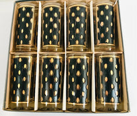 Load image into Gallery viewer, Hazel Atlas Mid-Century Black and Gold Party Pretty Glasses (Set of 8)
