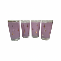 Load image into Gallery viewer, Bartlett Collins Mid-Century Lavender Atomic North Star Cocktail Glasses (Set of 4)
