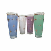 Load image into Gallery viewer, Bartlett Collins Mid-Century Atomic North Star Tall Collins Cocktail Glasses (Set of 4)
