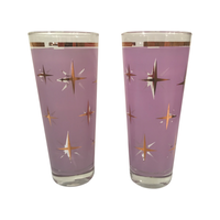 Load image into Gallery viewer, Bartlett Collins Mid-Century Atomic North Star Tall Collins Cocktail Glasses (Set of 2)
