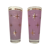 Load image into Gallery viewer, Bartlett Collins Mid-Century Atomic North Star Tall Collins Cocktail Glasses (Set of 2)
