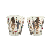 Load image into Gallery viewer, Culver Mid-Century Mardi Gras Jester With Jewels Old Fashion Glasses (Set of 2)
